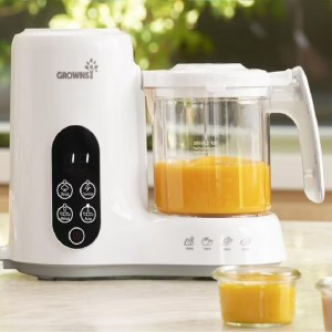 Grownsy All-in-One Baby Food Maker – Multi-Function Steamer, Blender, Grinder & Warmer with 24h Constant Temperature for Homemade Baby Purees