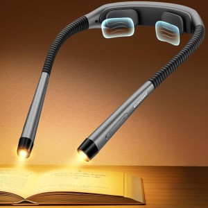FlexGlow Neck Reading Light – 1600mAh Rechargeable LED Book Light with 3 Color Modes & 5-Level Stepless Brightness