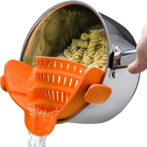Adjustable Clip-On Pasta Strainer