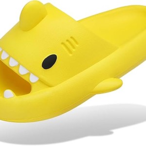 Men's and Women's Shark Slides Cloud Slippers Summer Novelty Open Toe