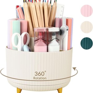 Dual Purpose 360 Degree Rotating Desk Organizer