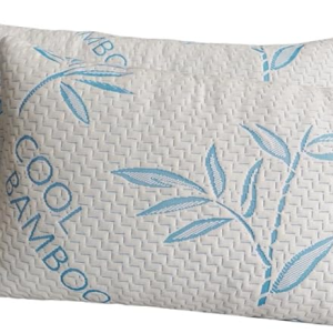 Bamboo Bed Pillow with, Removable/Washable Cover (King 2 Pack)
